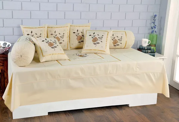 Set_Of_8_Pieces_Skin_Designer_Embroidery_Diwan_,Microfiber
