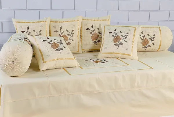 Set_Of_8_Pieces_Skin_Designer_Embroidery_Diwan_,Microfiber