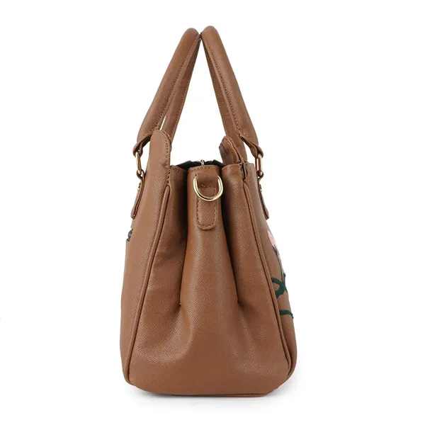 Brown_Premium_Quality__Flower_Embroiderywomen_Handbag_For_Women
