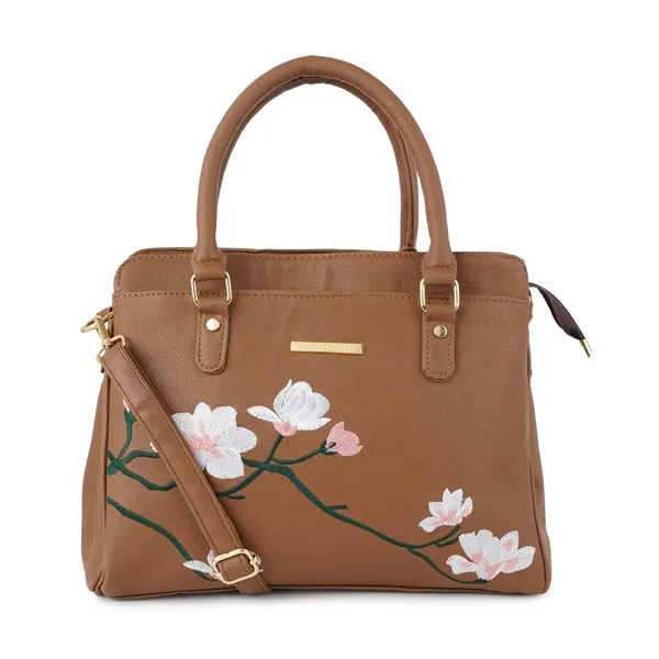 Brown_Premium_Quality__Flower_Embroiderywomen_Handbag_For_Women