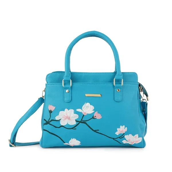 Turquoise_Premium_Quality__Flower_Embroiderywomen_Handbag_For_Women