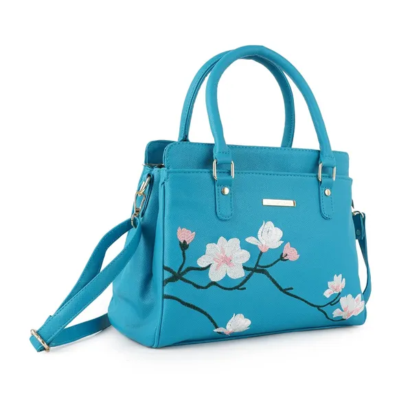 Turquoise_Premium_Quality__Flower_Embroiderywomen_Handbag_For_Women