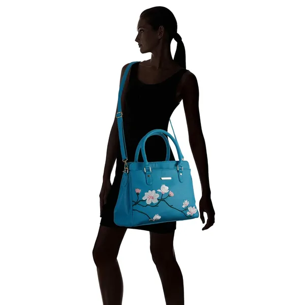 Turquoise_Premium_Quality__Flower_Embroiderywomen_Handbag_For_Women