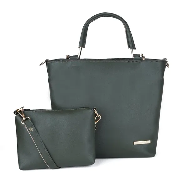 Green_Premium_Quality_Handbag_And_Sling_Bag_Combo_For_Women