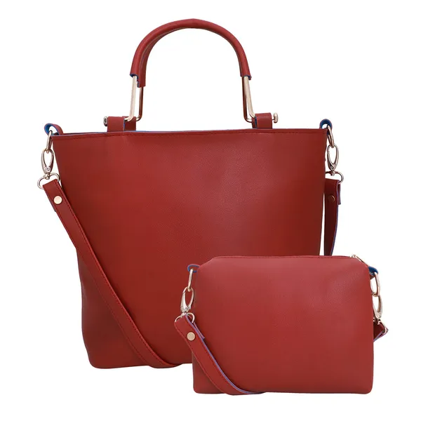 Red_Premium_Quality_Handbag_And_Sling_Bag_Combo_(Set_Of_2)_For_Women