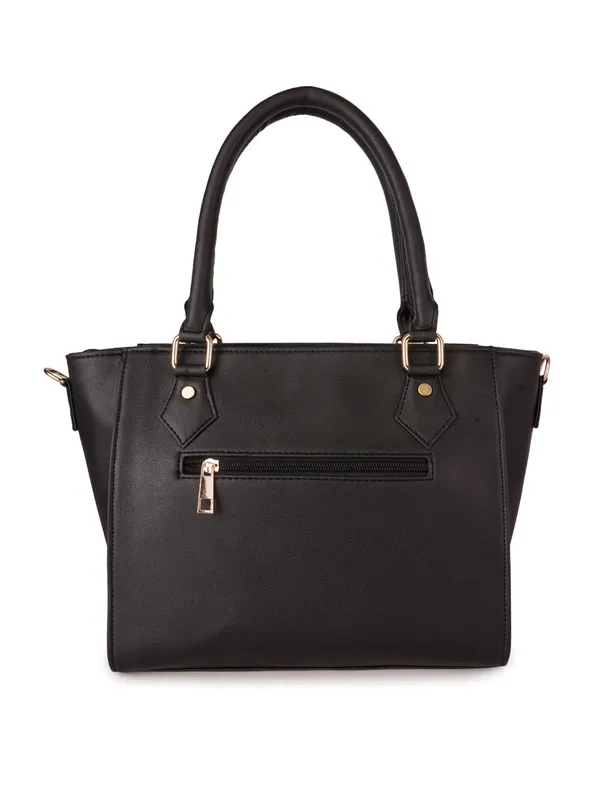 Black_Premium_Quality_Vegan_Leather_Flower_Print_Handbag_For_Women