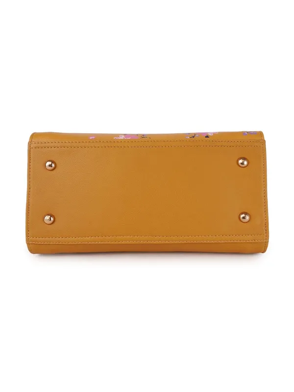 Mustard_Premium_Quality_Vegan_Leather_Flower_Print_Handbag_For_Women