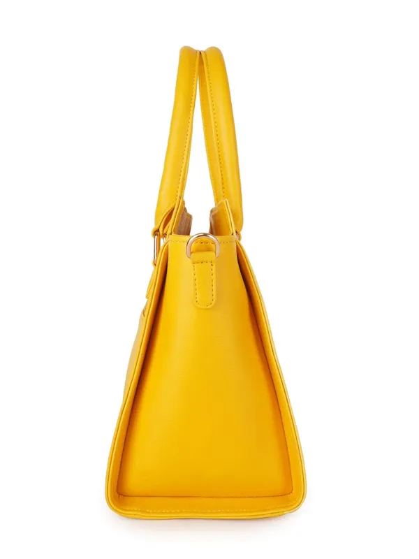 Yellow_Premium_Quality_Vegan_Leather_Flower_Print_Handbag_For_Women