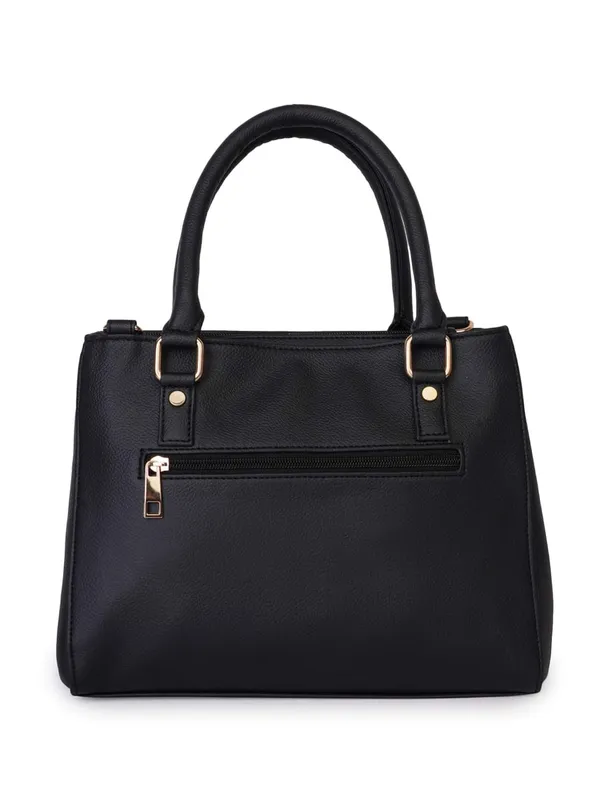 Black_Premium_Quality_Vegan_Leather_Flower_Print_Handbag_For_Women