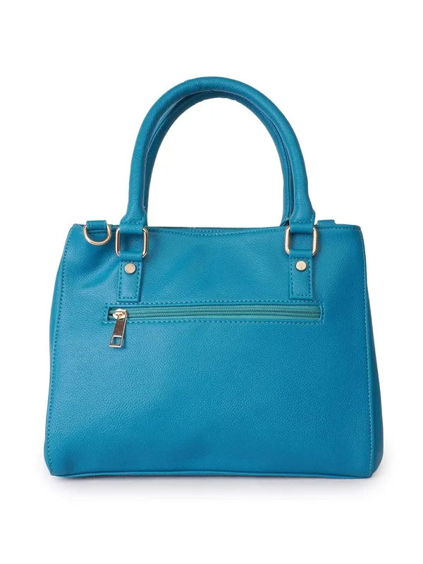 Turquoise_Premium_Quality_Vegan_Leather_Flower_Print_Handbag_For_Women