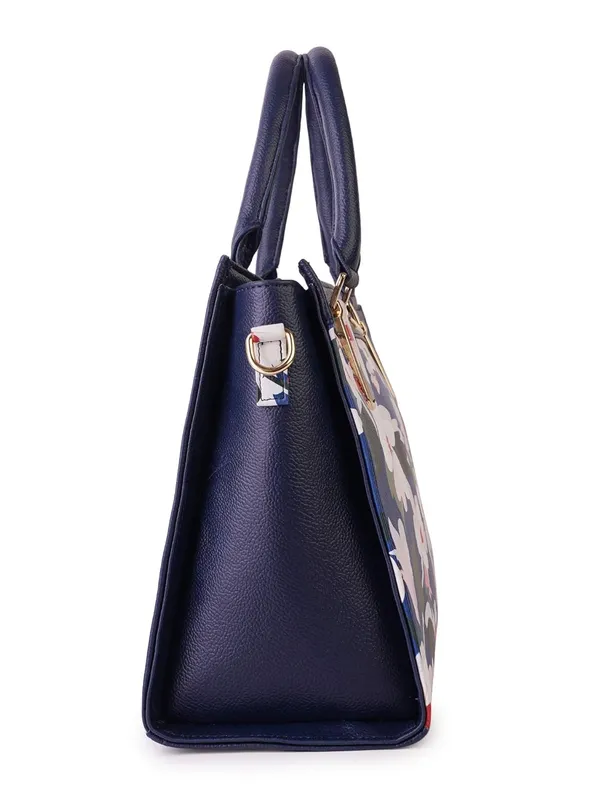 Blue_Premium_Quality_Vegan_Leather_Flower_Print_Handbag_For_Women