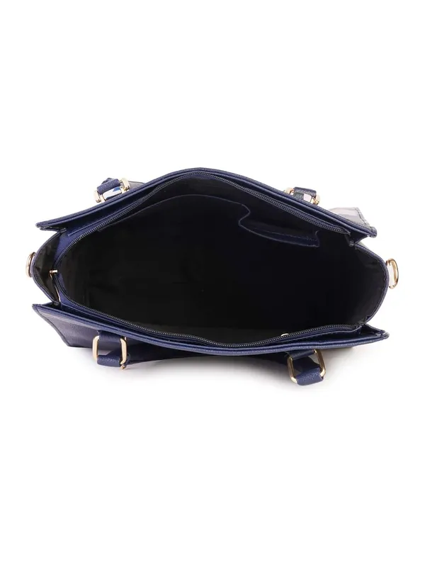 Blue_Premium_Quality_Vegan_Leather_Flower_Print_Handbag_For_Women