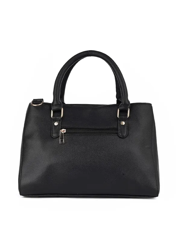 Black_Premium_Quality_Faux_Leather_Flower_Print_Handbag_For_Women