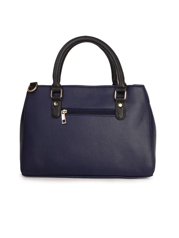 Blue_Premium_Quality_Vegan_Leather_Flower_Print_Handbag_For_Women