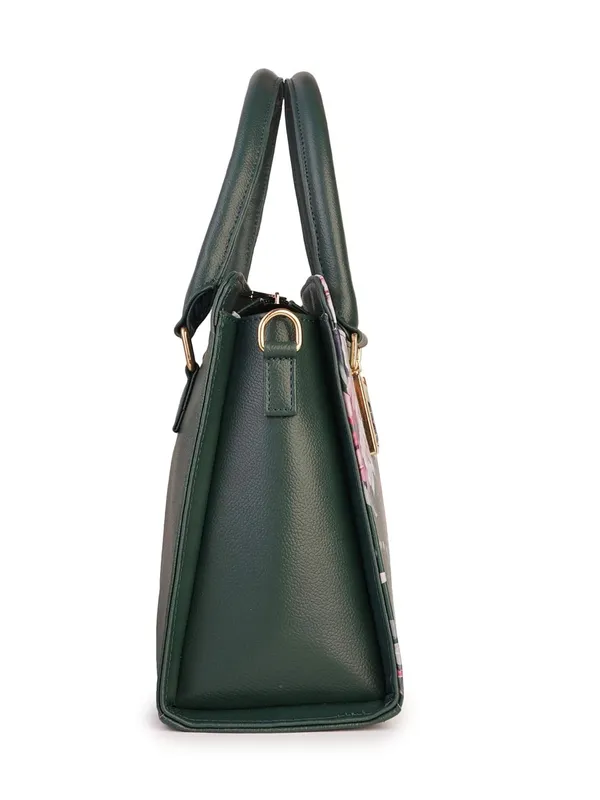 Green_Premium_Quality_Vegan_Leather_Multi-Flower_Print_Handbag_For_Women