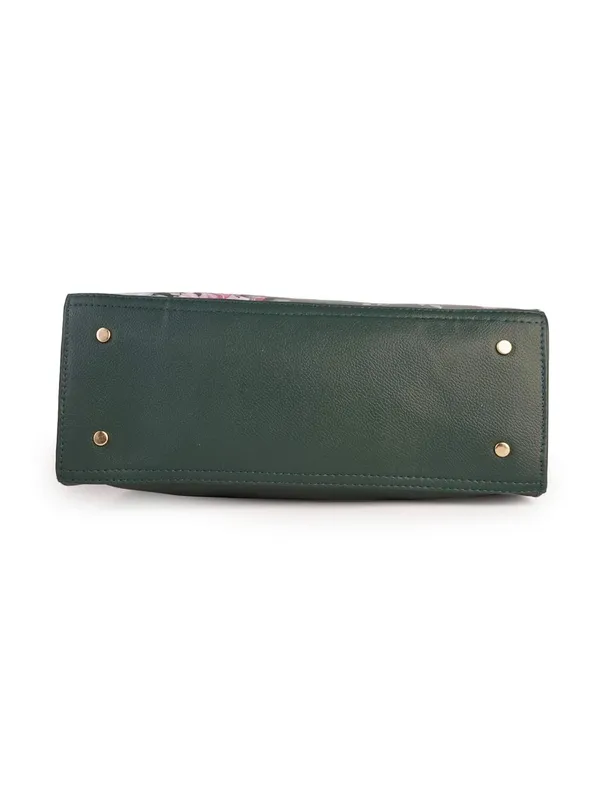 Green_Premium_Quality_Vegan_Leather_Multi-Flower_Print_Handbag_For_Women