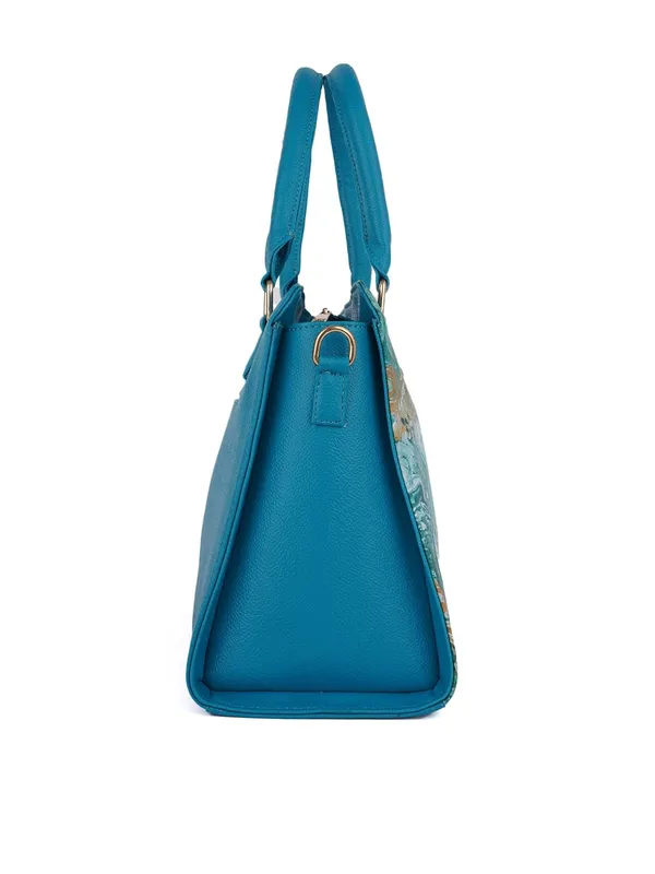 Blue_Premium_Quality_Faux_Leather_Marble_Print_Handbag_For_Women