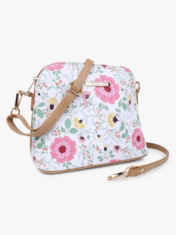 Beige_Premium_Quality_Flower_Sling_Bag_For_Women