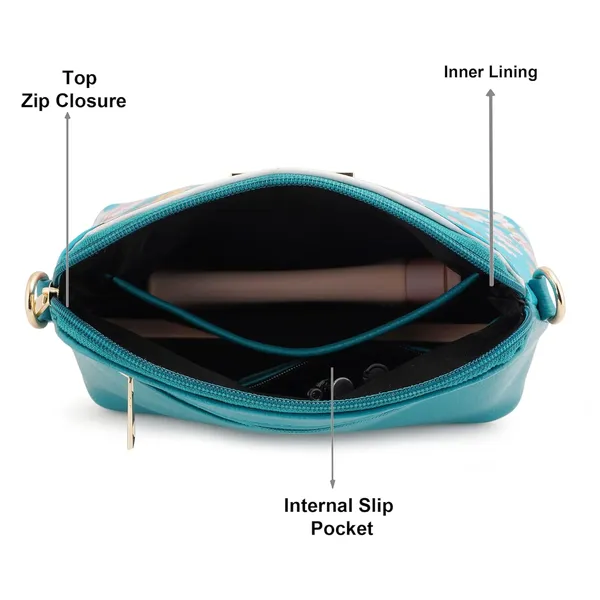 Turquoise_Premium_Quality_Flower_Sling_Bag_For_Women
