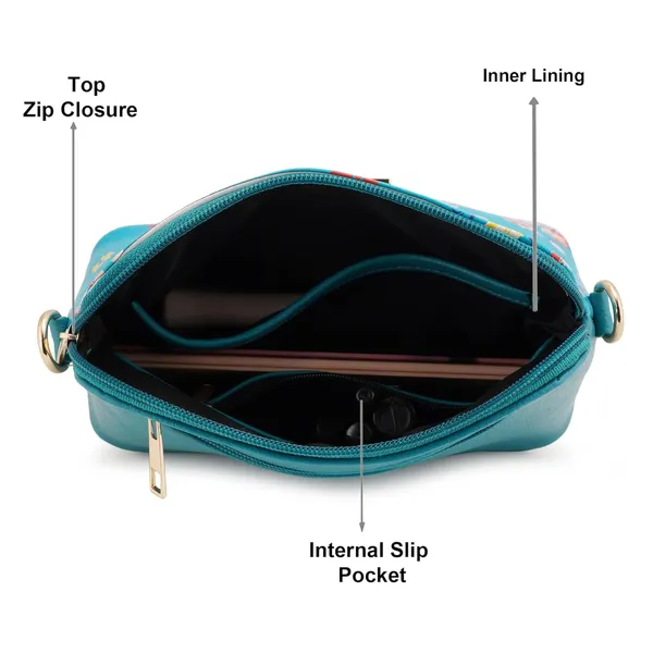 Turquoise_Premium_Quality_Flower_Sling_Bag_For_Women