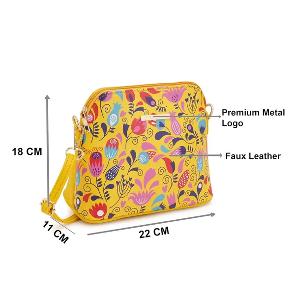 Yellow_Premium_Quality_Flower_Sling_Bag_For_Women