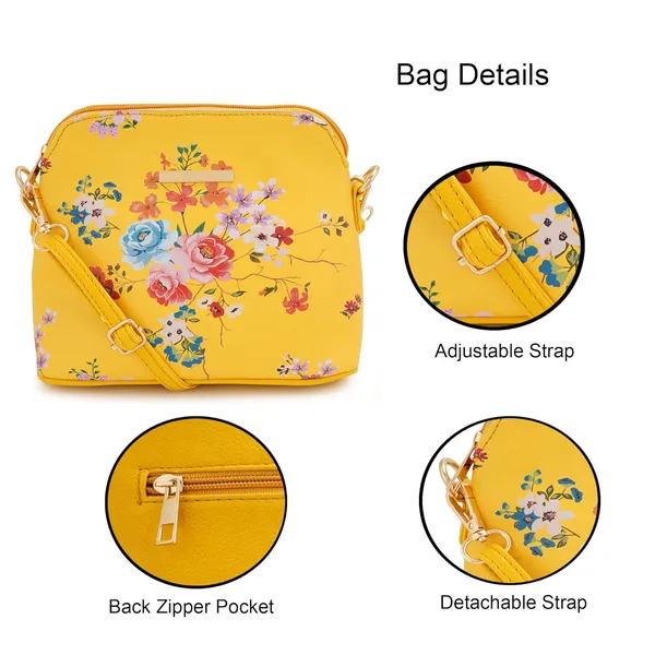 Yellow_Premium_Quality_Flower_Sling_Bag_For_Women