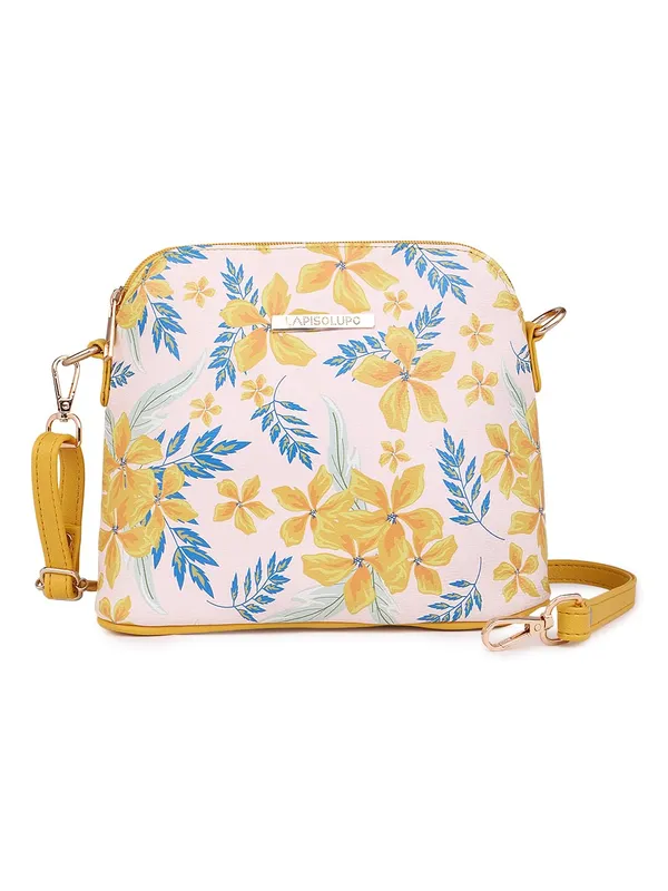 Yellow_Premium_Quality_Flower_Sling_Bag_For_Women