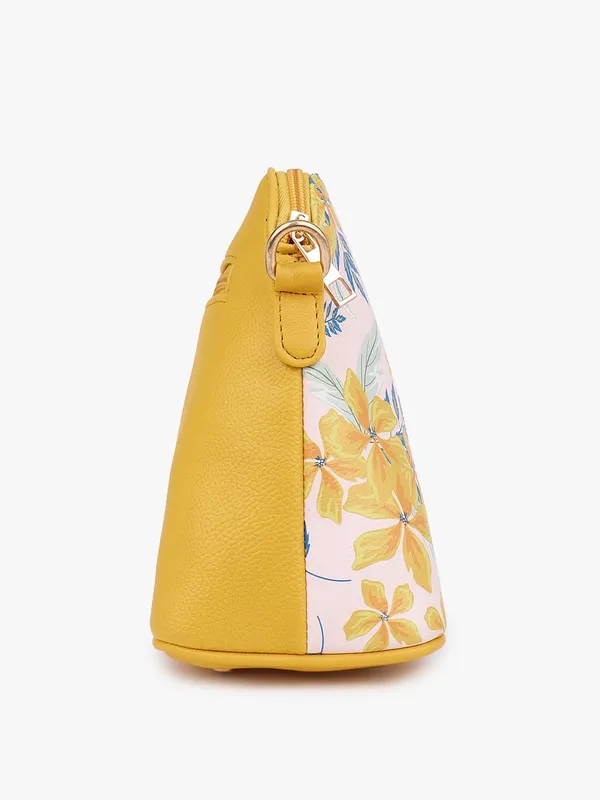 Yellow_Premium_Quality_Flower_Sling_Bag_For_Women