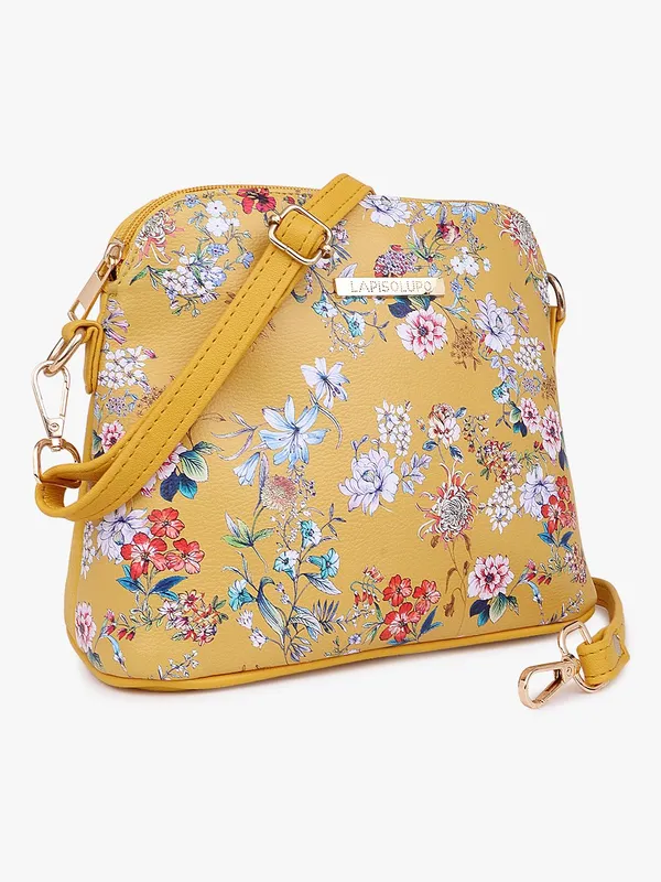 Yellow_Premium_Quality_Flower_Sling_Bag_For_Women