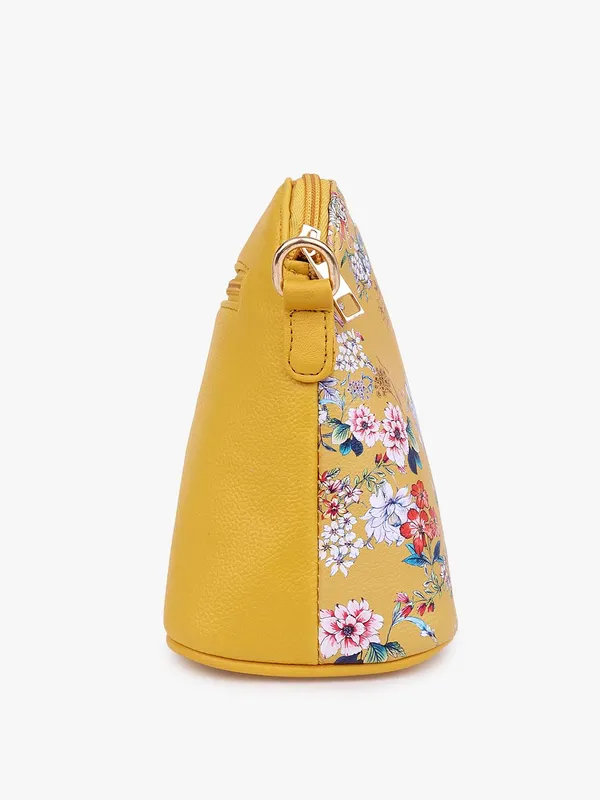 Yellow_Premium_Quality_Flower_Sling_Bag_For_Women