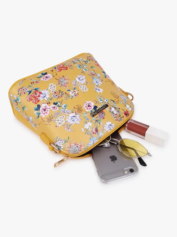 Yellow_Premium_Quality_Flower_Sling_Bag_For_Women