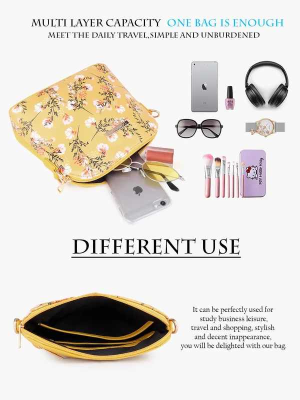 Yellow_Premium_Quality_Flower_Sling_Bag_For_Women