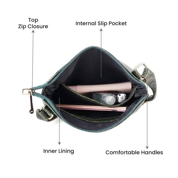 Green_Premium_Quality_Croco_Sling_Bag_For_Women