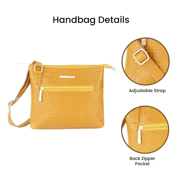 Mustard_Premium_Quality_Croco_Sling_Bag_For_Women