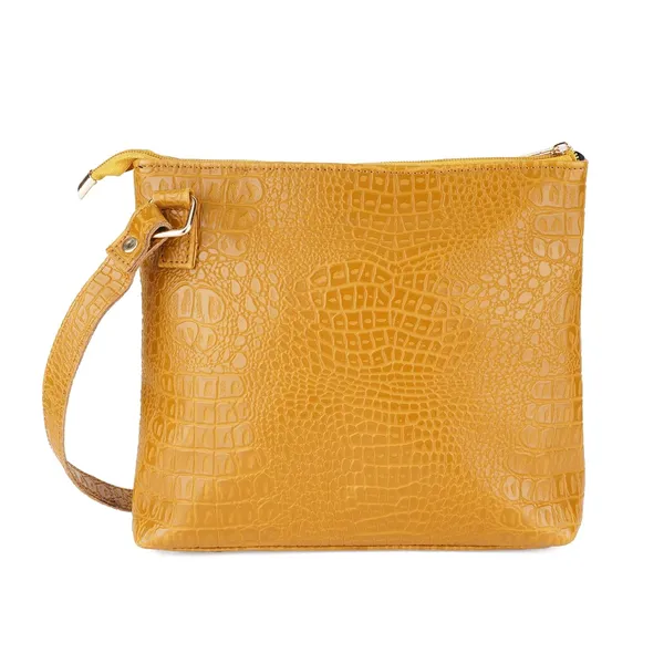 Mustard_Premium_Quality_Croco_Sling_Bag_For_Women