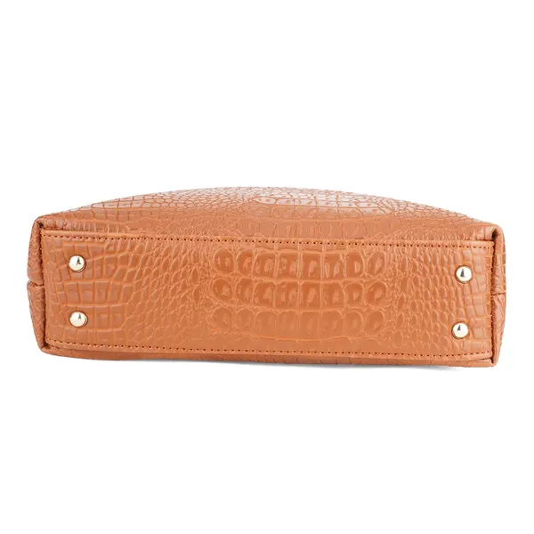 Tan_Premium_Quality_Croco_Sling_Bag_For_Women