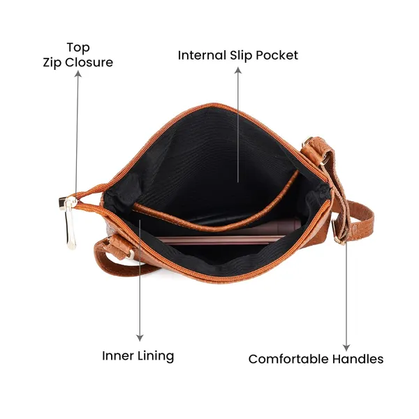 Tan_Premium_Quality_Croco_Sling_Bag_For_Women