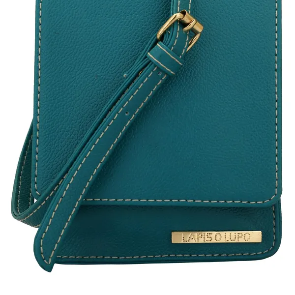 Turquoise_Premium_Quality__Czechsynthetic_Mobile_Sling_Bag_For_Women