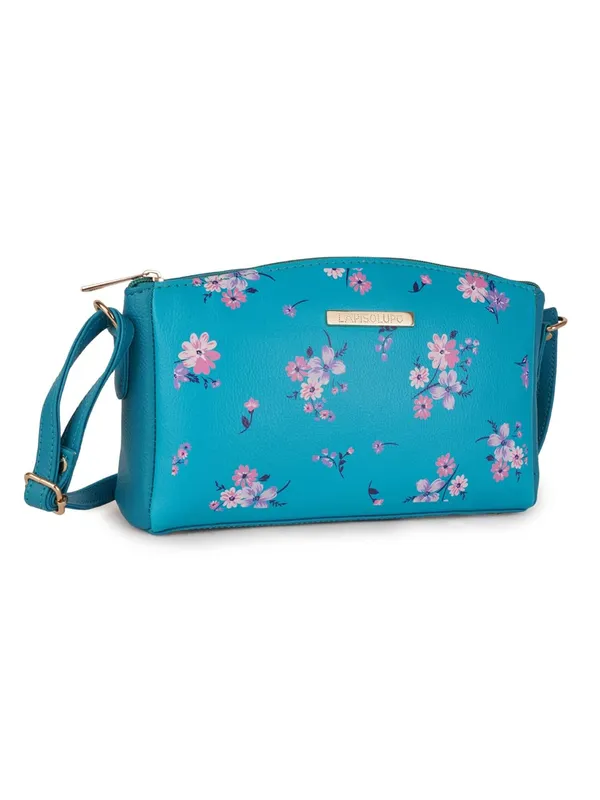 Turquoise_Premium_Quality_Faux_Leather_Crossbody_Sling_Bag_For_Women