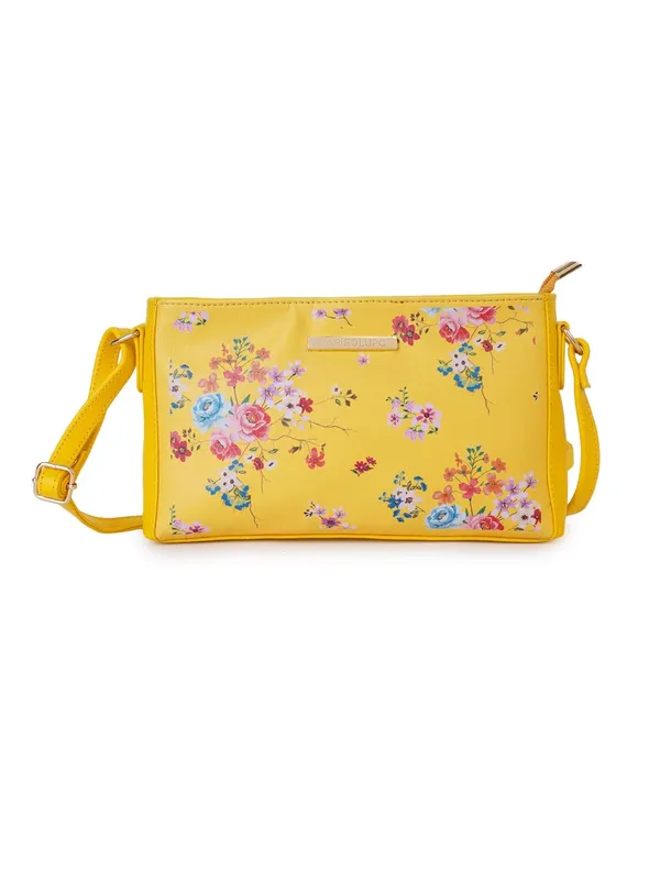 Yellow_Premium_Quality_Faux_Leather_Crossbody_Sling_Bag_For_Women