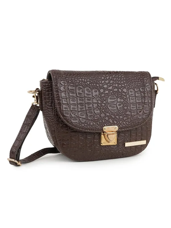 Brown_Premium_Quality_Croco_Sling_Bag_For_Women