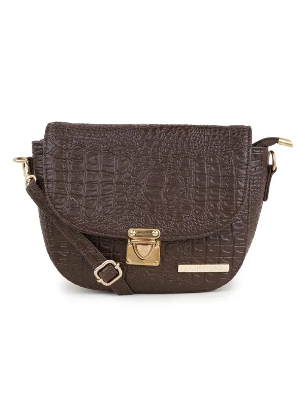 Brown_Premium_Quality_Croco_Sling_Bag_For_Women