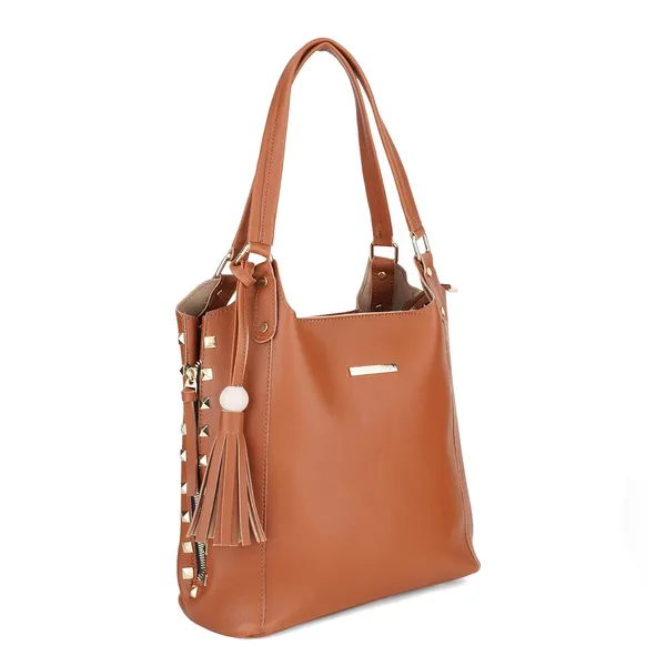 Tan_Premium_Quality_Handbag_And_Sling_Bag_Combo_(Set_Of_2)_For_Women