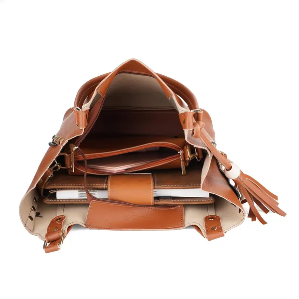 Tan_Premium_Quality_Handbag_And_Sling_Bag_Combo_(Set_Of_2)_For_Women