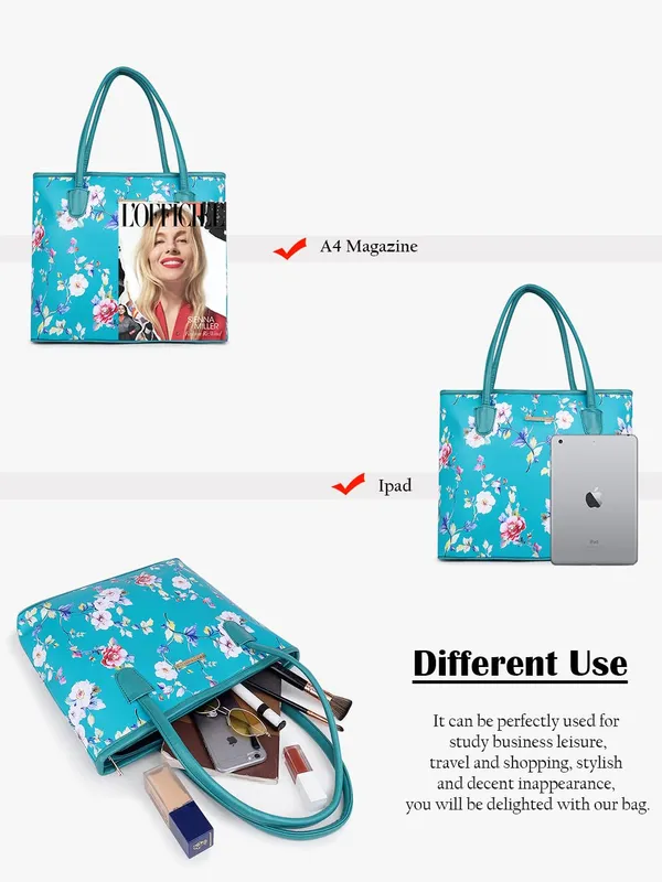 Turquoise_Premium_Quality_Tote_Bag_For_Women