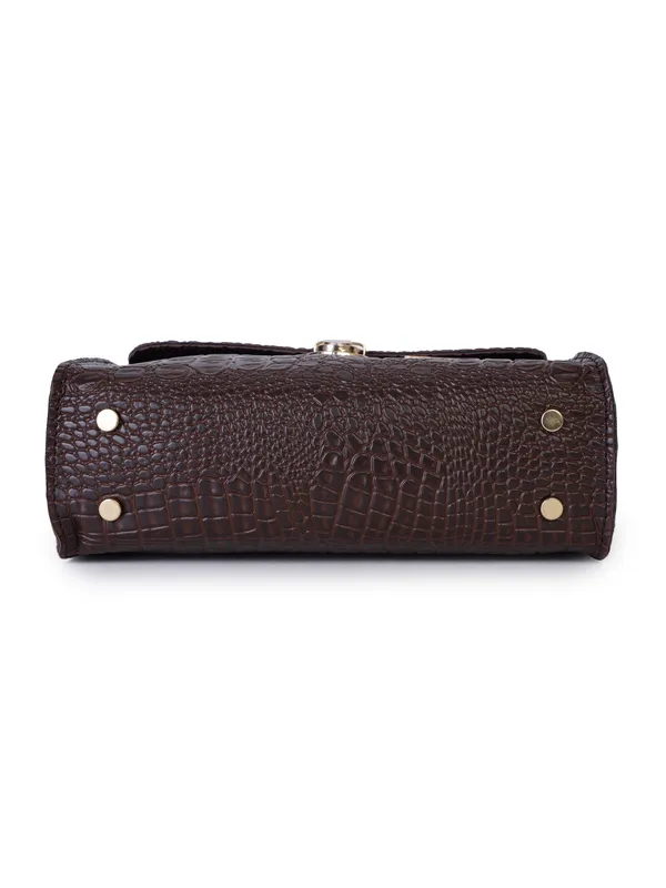 Brown_Premium_Quality_Croco_Sling_Bag_For_Women