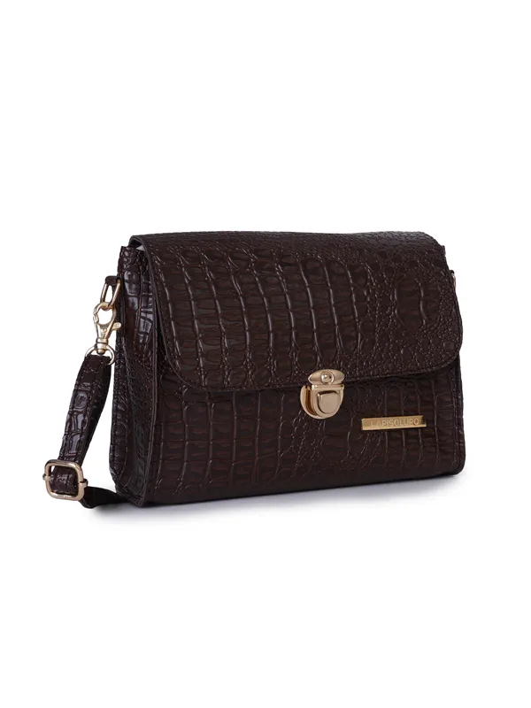 Brown_Premium_Quality_Croco_Sling_Bag_For_Women