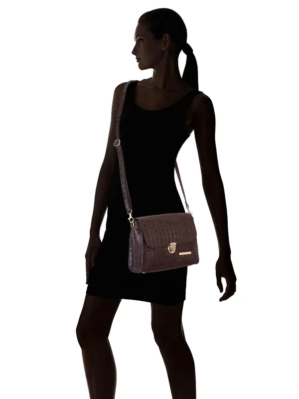 Brown_Premium_Quality_Croco_Sling_Bag_For_Women