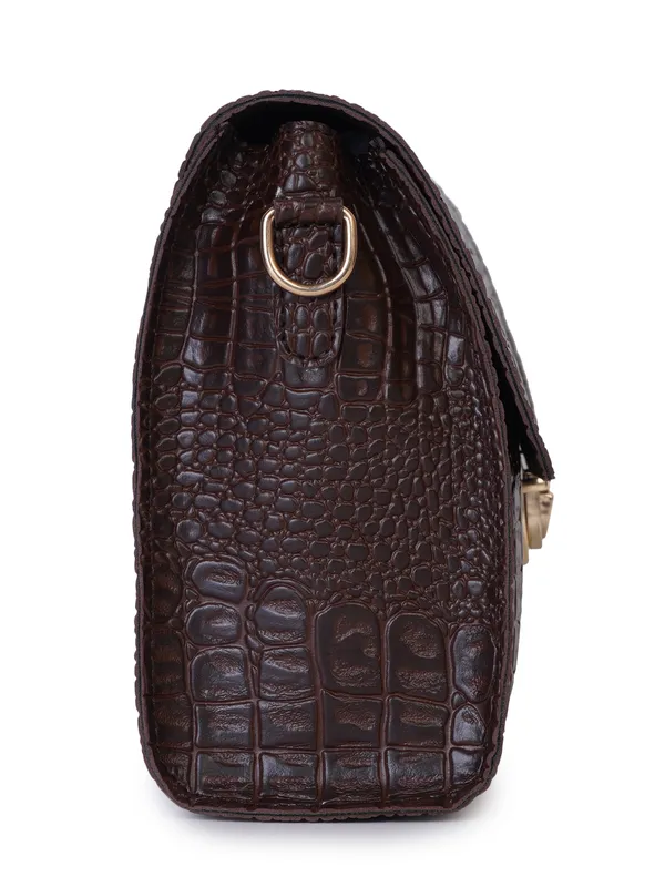 Brown_Premium_Quality_Croco_Sling_Bag_For_Women