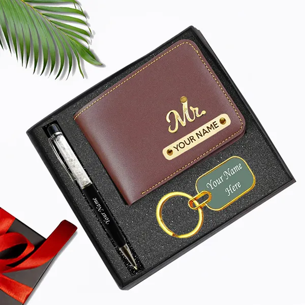Customized_3_in_1_Gift_Pack_|_Personalized_with_Your_Name_On_Pen,_Key_Chain_and_Leather_Men_Wallet_Set__|_Brown